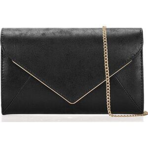 Womens PU Leather Clutch Black